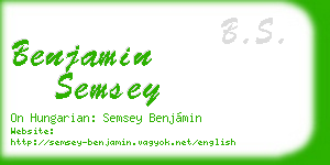 benjamin semsey business card